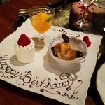 八王子うかい亭 - Happy Birthday!の「デザートコース (1620円)」