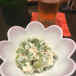 そば処 卓 - スナップエンドウとそら豆の白和え