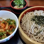 Naruto Udon - 2017/5/11 ざるそばダブル＋ホルモンキムチ丼