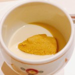 鮨 竜介 - 2017.2.  北紫海胆の茶碗蒸し