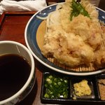 釜揚げ饂飩 唐庵 - かしわ天ざるうどん