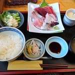 一源 - 刺身定食（1580円＋外税3%）