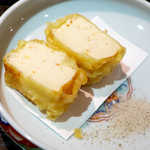 美の - 6品目、海老しんじょ。煎った海老殻を混ぜた海老塩が香ばしい