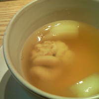 鉄板焼き あおやま - 白子と白菜。