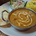 インド料理専門店 クシュクシュ - 2017 5/7　ナンセットサラダ等