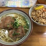 玉家 - ソーキそば小(600)とジューシー(150)