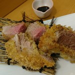 浅草じゅうろく - じゅうろくの蕎麦前赤城ひれかつ。