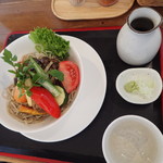 「彩り野菜のぶっかけそば　900円」