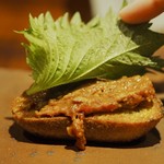 アカ - 「ソブラサーダ」大葉とバケットで頂きます。