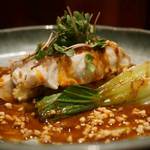 Steamed fresh red sea bream with drool chicken sauce