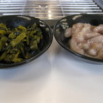 博多天ぷら なぐや - 高菜と塩辛は食べ放題