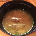 手酌割烹 てら田 - 浅利味噌汁