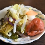 とん唐てん - 特吟とんかつ定食（漬物）