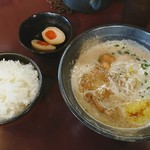 つけ麺 ぼうず - 柚子香りらぁ麺+味卵+ごはん大