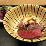 白 - 8】古代米湯葉かけ 大和牛添え(大和牛のラムシン使用)