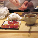 祇園 きだ - カウンター前(2017年1月)