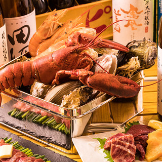 鮮度抜群の活オマール海老を刺身や漁師直伝ガンガン焼きで堪能♪