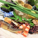 銀座 しのはら - 手前に小鮎