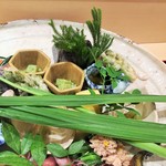 銀座 しのはら - 緑が豊富に、山菜もいろいろ