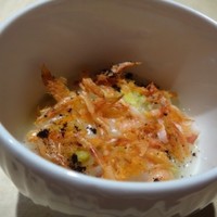TTOAHISU - ◆桜えび（静岡産）と車海老のフラン。フランは「洋風茶碗蒸し」です。 桜えびは旬ですね、彩が鮮やかで美味しそう～