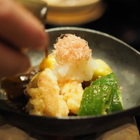 ＨＡＮＡ吉兆 - 炊き合わせ 賀茂茄子 満願寺唐辛子