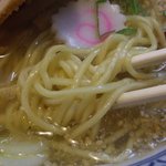 中華そば 多賀野 - 塩らーめん、麺のアップ