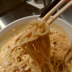 高崎はた山 - 【2017.5.16(火)】冷し担担麺(並盛・180g)900円の麺