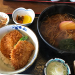 奥次郎 - ミニヒレカツ丼と蕎麦セット