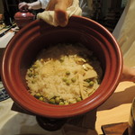 くろぎ - 筍とうすい豆の炊き込みご飯
