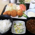 りんどう - ホタテ貝のフライ定食　1500円