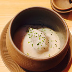 太平寿し - フグの白子の蒸し寿し