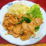 龍栄 - 肉ショーガ焼定食