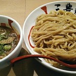 三豊麺 - 【濃厚魚介辛つけ麺 + 味玉】￥850 + ￥100