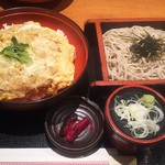 安曇野庵 - ランチカツ丼とそばセット 1000円