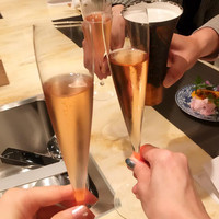 かにじぇんぬ 北新地 - シャンパーニュで乾杯