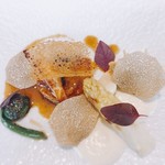 シェ・イノ - 2017.4.  手長海老と帆立のすり身を挟んだ筍のガレット仕立て