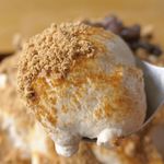 廚 菓子 くろぎ - 甘じょっぱい黒みつ満点なエスプーマ状のクリームと、口溶けの良い氷との組み合わせも相性抜群！