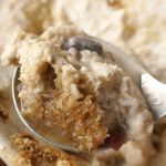 廚 菓子 くろぎ - スプーンで掬って食べてみたところ、コクに満ちた黒糖の甘さと旨味がマッチしてさらにウマウマ！