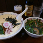 二代目にゃがにゃが亭 - 特ニラ玉つけそば 全卵ホイップ