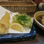 炭火焼酒亭ローリンストーン - 太刀魚の天ぷら