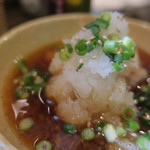 炭火焼酒亭ローリンストーン - 太刀魚の天ぷら　ズームアップ