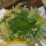 炭火焼酒亭ローリンストーン - 太刀魚の天ぷら　ズームアップ