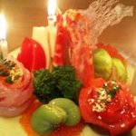 大名 絢凛 - 『寿司ケーキ』！他のお客さんが頼んでたので、一緒に頼みました。豪華ー！