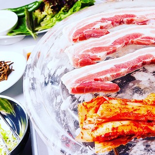 水晶焼サムギョプサル食べ放題1分コース 移転 オモニソン 西条 韓国料理 食べログ