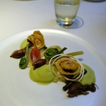 レストラン リューズ - 「ホタルイカコンフィ、空豆のエスプーマム」