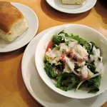 Luce Dining+ - ユーロの台所ルーチェ＠西葛西 ランチの自家製パンとサラダ