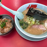 山岡家 - サービスセットA (ラーメン＋丼) ※ミニチャーシュー丼をチョイス