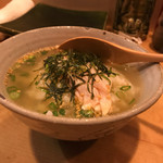 焼鳥 みずき - 〆の鶏スープ茶漬