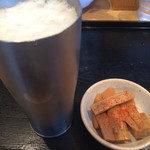 Itto - 缶ビール350円(おつまみメンマ付き）