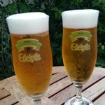 カフェ サカイ - テラスでランチビール♡
店内は結構ガヤガヤしてたので、逆にのんびり静かなテラス席でよかったかも(笑)
ちなみに、テラス席なら喫煙可でした。